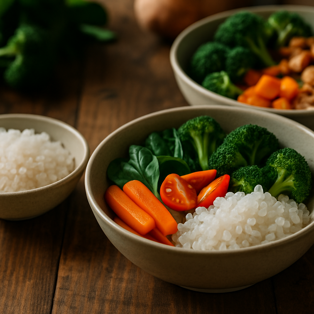 Resep sehat beras porang diet shirataki dengan sayuran