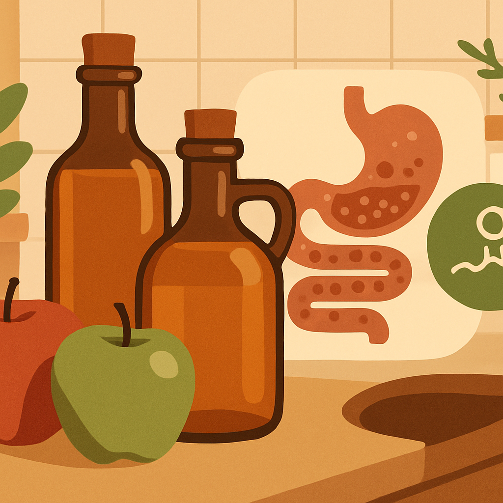 Cuka apel organik untuk kesehatan usus dan mikroflora
